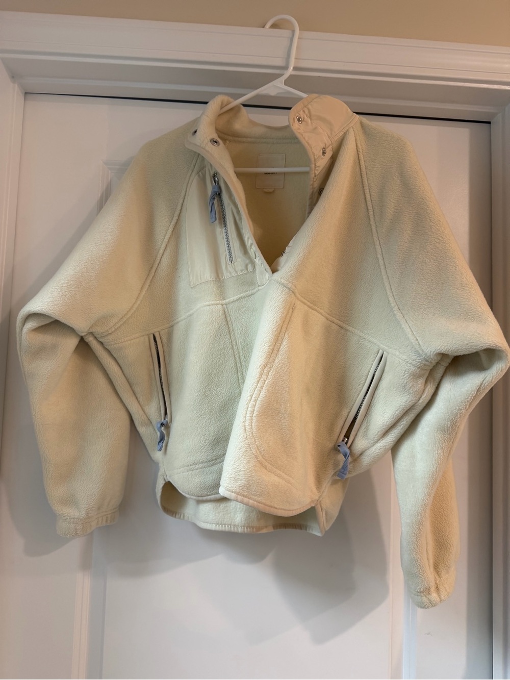 Women's Cream Fleece Jacket - Cozy Layer